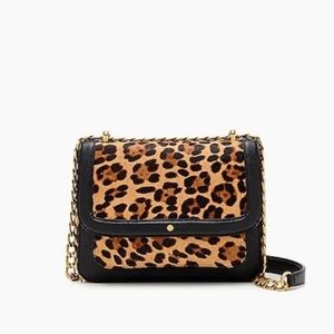 J. Crew Leopard Calf Hair Chair Purse